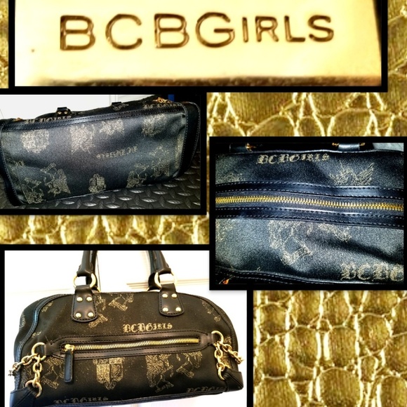 💖NWT: BCBGIRLS COUTURE BARREL BAG w/Purple Sateen - Picture 3 of 7